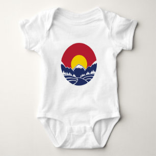 Felsiger Gebirgsemblem Colorados Baby Strampler