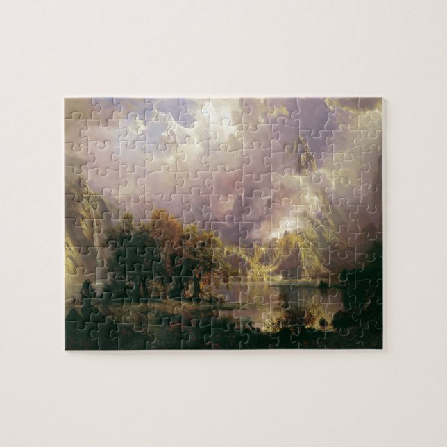 Felsiger Gebirgslandschaft durch Albert Bierstadt, Puzzle (Horizontal)