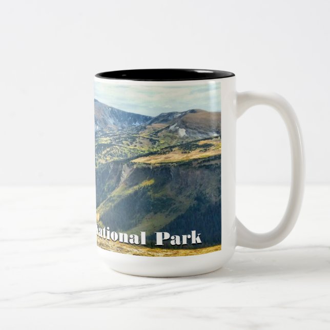 Felsiger Gebirgsnationalpark-Tasse Zweifarbige Tasse (Rechts)