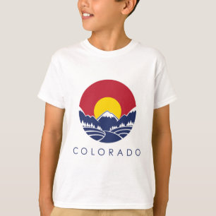 Felsiger GebirgsStaats-Flagge Colorados T-Shirt