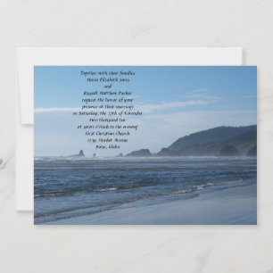 Felsiger Strand-Hochzeits-Einladungen Einladung