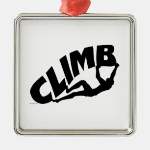 Felsklettern Silbernes Ornament