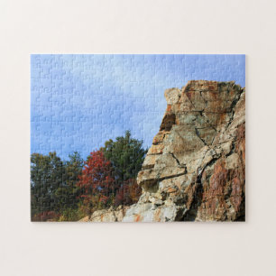 Felsklippe Fall Foliage Nature Puzzle