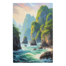 Felsklippen und gewaltsames Meer