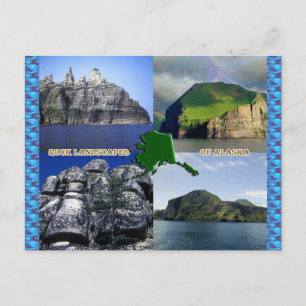 Felslandschaften Alaskas Collage Postkarte