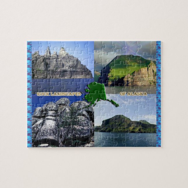 Felslandschaften Alaskas Collage Puzzle (Horizontal)