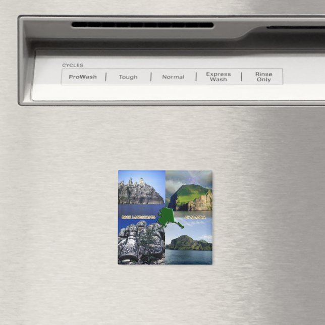 Felslandschaften von Alaska Collage Magnet (In Situ (Geschirrspüler))