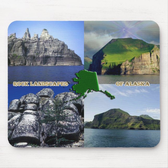 Felslandschaften von Alaska Collage Mousepad (Vorne)