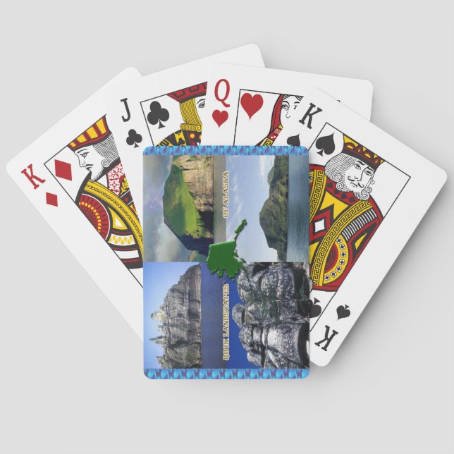 Felslandschaften von Alaska Collage Spielkarten (Rückseite)
