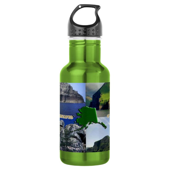 Felslandschaften von Alaska Collage Trinkflasche (Vorderseite)