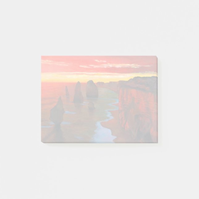 Felsstrand bei Sonnenuntergang Post-it Klebezettel (Vorderseite)
