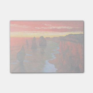 Felsstrand bei Sonnenuntergang Post-it Klebezettel