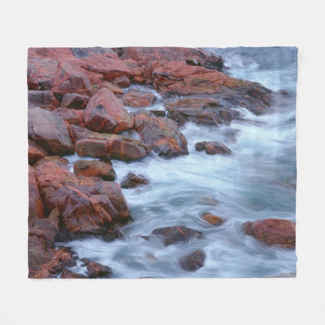 Felsstrand mit Wasser, Kanada Fleecedecke (Vorderseite (Horizontal))