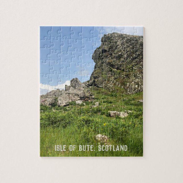 Felsvorsprung, Insel Bute, Schottland Puzzle (Vertikal)