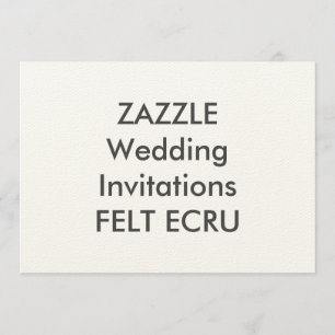 FELT ECRU 7" x 5" Einladung zur Hochzeit