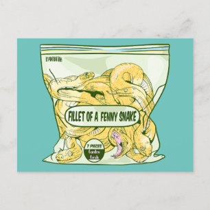 FELT EINES FENNY SNAKE Macbeth Postkarte