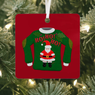 Felt Look Tacky Weihnachtssüßer Ornament Aus Metall