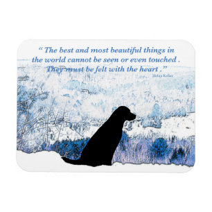 Felt mit Herz - schwarzes Labor Magnet