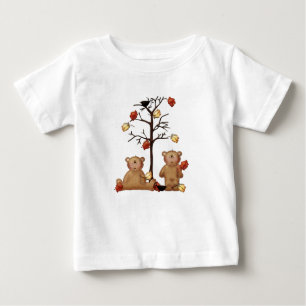Felt teddy Bears unter einem Baum Baby T-shirt