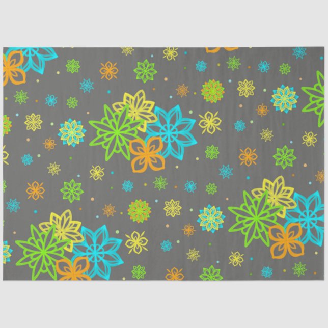 Felt Tip Blume - Emmy Pattern Seidenpapier (Vorderseite)