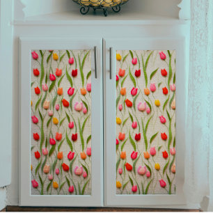 Felt Tulip Muster Decoupage Seidenpapier