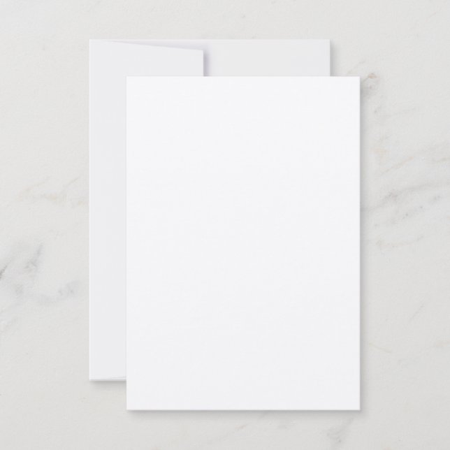 Felt White Paper Flat Wedding Danke Karte (Vorderseite)