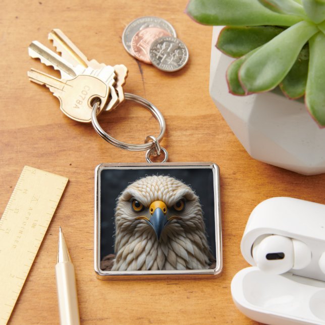 Felted Bird Portrait Schlüsselanhänger (Schreibtisch)