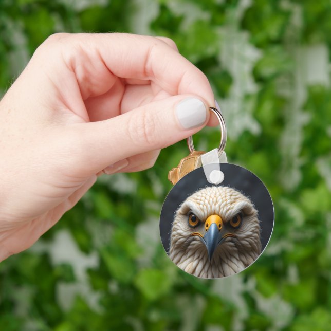 Felted Bird Portrait Schlüsselanhänger (Hand)