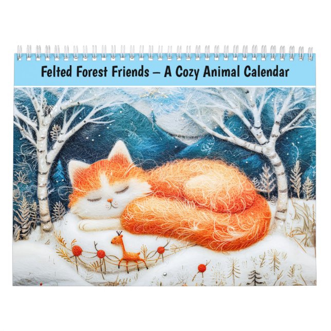 Felted Forest Cats – A Cozy Animal Calendar Kalender (Titelbild)