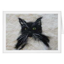 Felted Tuxedo Cat