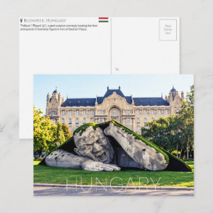 Feltépve Skulptur, Budapest, Ungarn Reise Postkarte