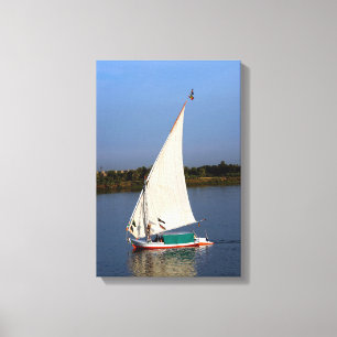 Felucca-Segeln entlang des Nils - Assuan, Ägypten Leinwanddruck