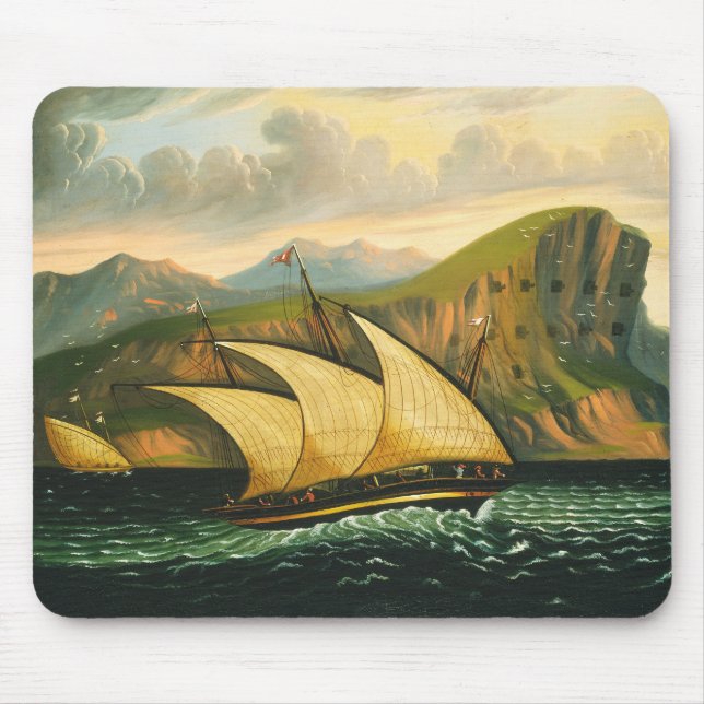 Felucca vor Gibraltar durch Thomas-Kammern Mousepad (Vorne)
