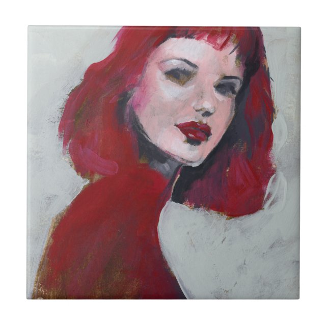 Fem Portrait - Rot Fliese (Vorderseite)