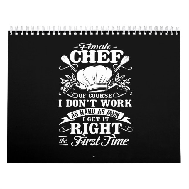 female chef of course i don't work as hard as men kalender (Titelbild)