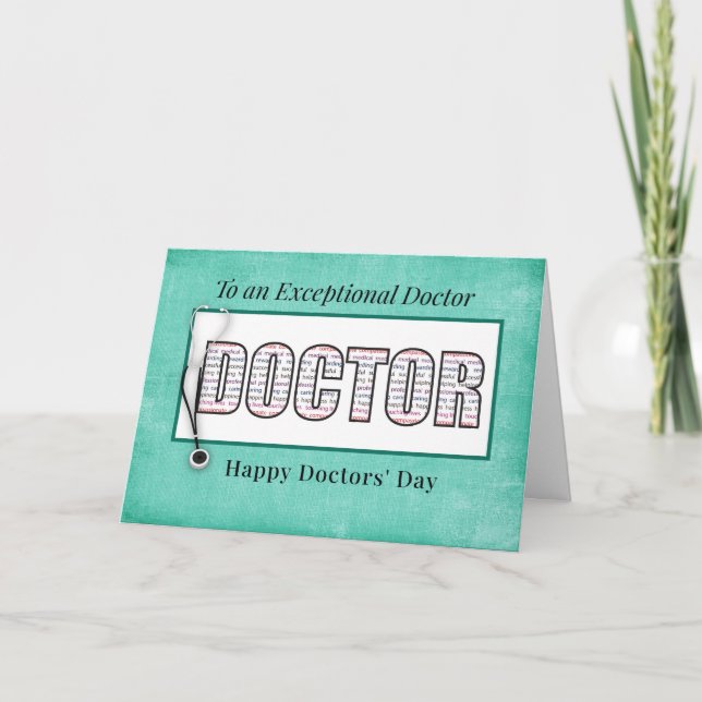 Female Doctors' Day Dedicated Typography Karte (Vorderseite)