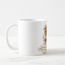 Female Dress Brown Bow Hat Kaffeetasse