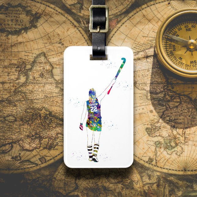 Female Field Hockey Player Gepäckanhänger (Von Creator hochgeladen)