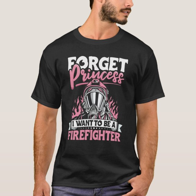 Female Firefighter Fireman Apparel Firefighting fo T-Shirt (Vorderseite)
