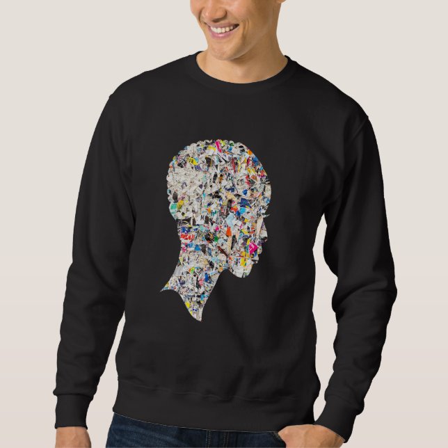 Female Head Silhouette Sweatshirt (Vorderseite)