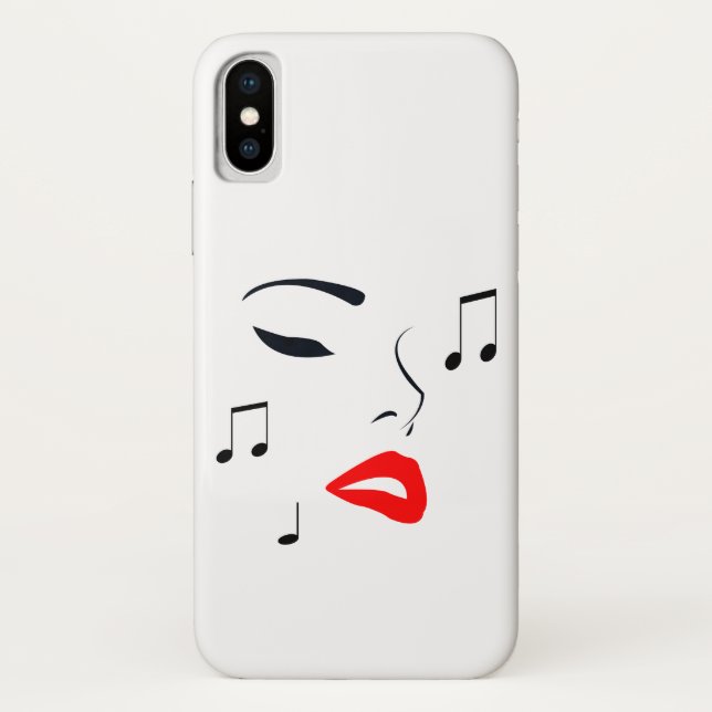 Female Music Face Case-Mate iPhone Hülle (Rückseite)