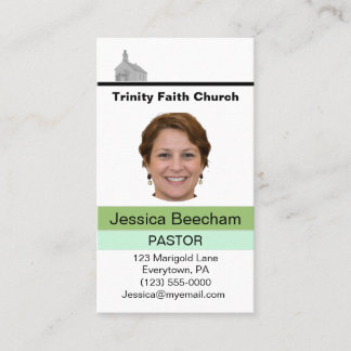 Female Pastor Business Card Visitenkarte