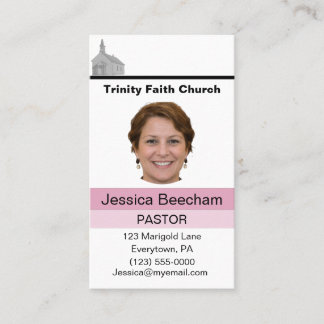 Female Pastor Custom Business Card Visitenkarte