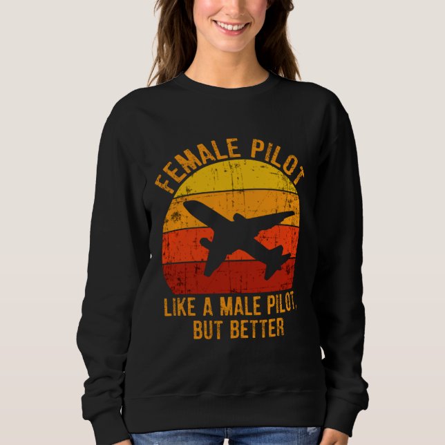 Female Pilot Definition  Aviation  2 Sweatshirt (Vorderseite)