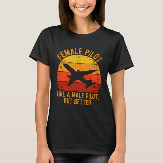 Female Pilot Definition  Aviation  2 T-Shirt (Vorderseite)