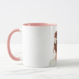 Female Redhead Pink Bow Tasse