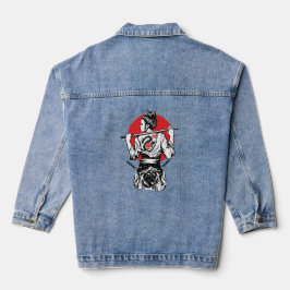 Female Samurai Warrior – Dragon Rose Tattoo Japane Jeansjacke