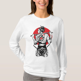 Female Samurai Warrior – Dragon Rose Tattoo Japane T-Shirt