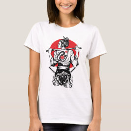 Female Samurai Warrior – Dragon Rose Tattoo Japane T-Shirt