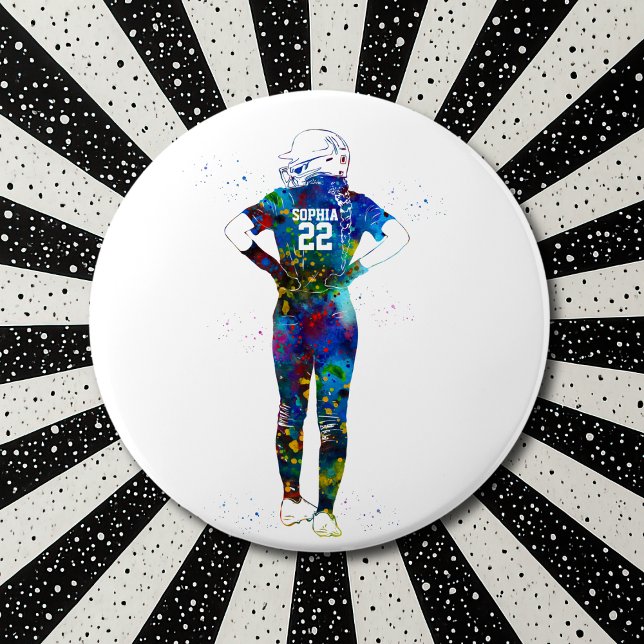 Female Softball Player Button (Von Creator hochgeladen)
